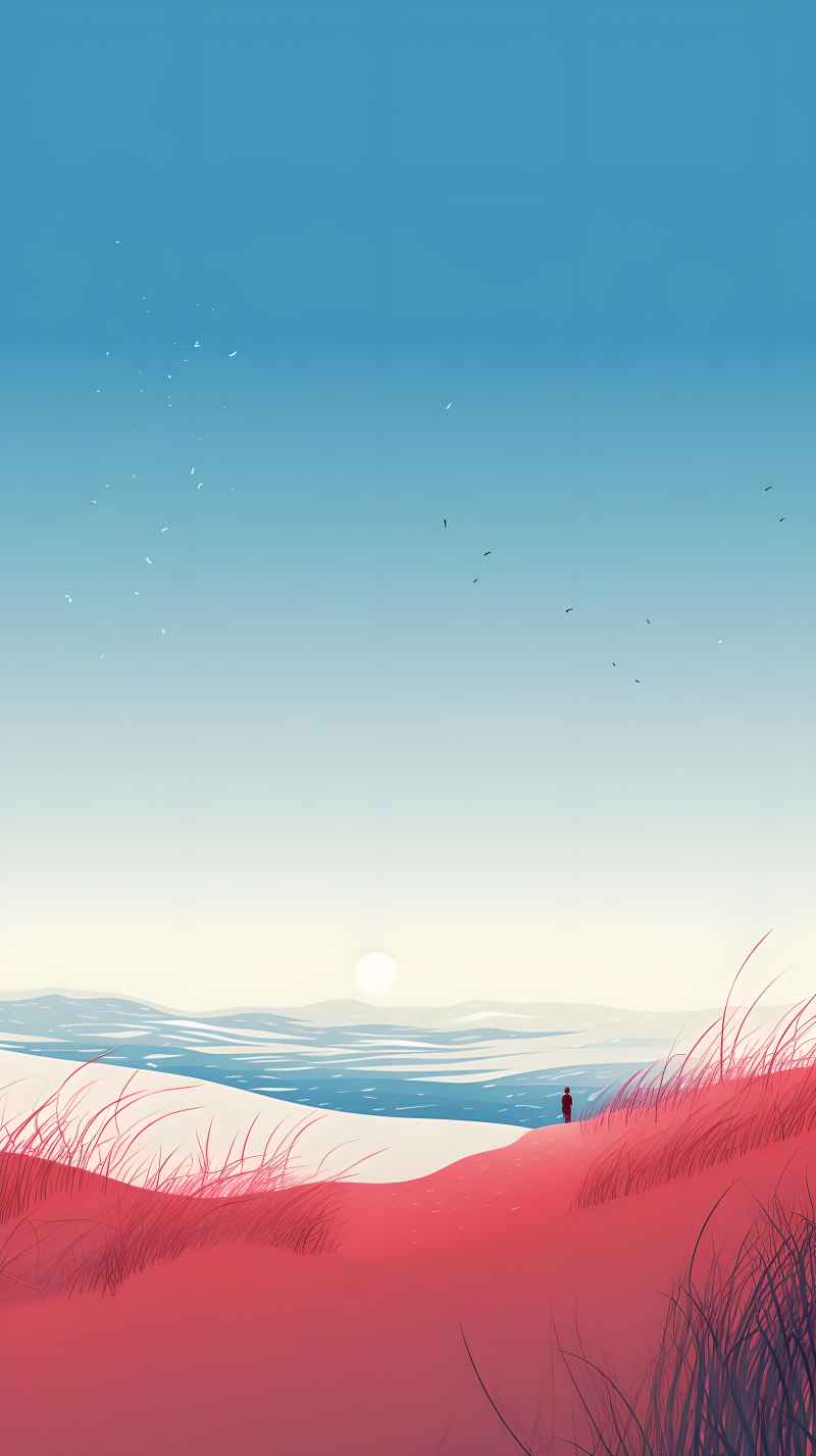 冬季唯美创意背景插画图 44