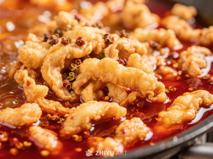 麻辣鸡肉丝，红油浸润香辣诱人 399