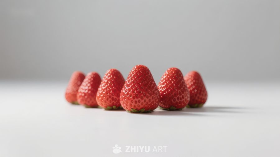 排列整齐的草莓