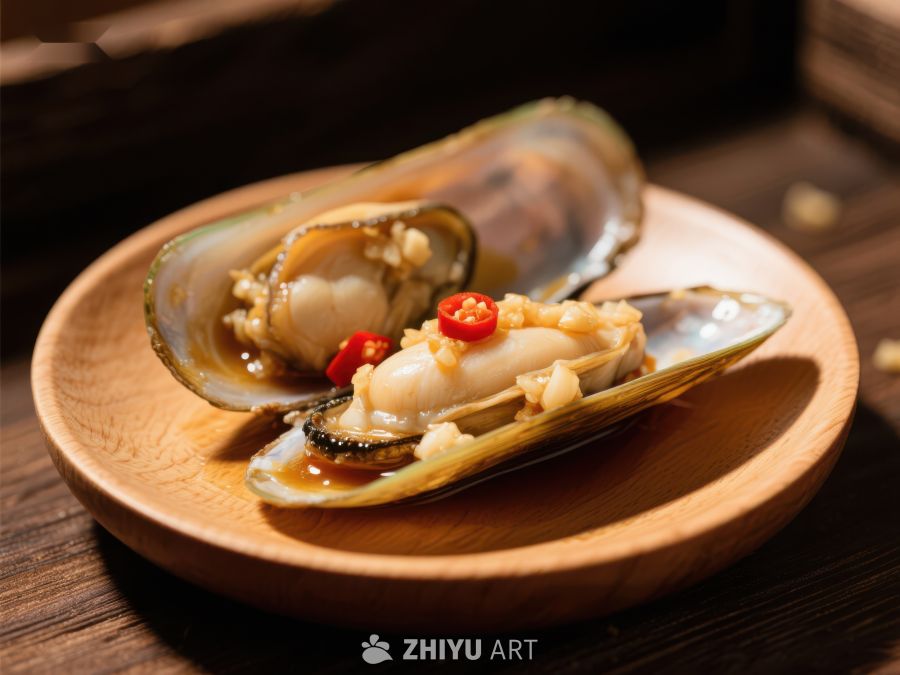 蒜蓉蒸青口贝，美味海鲜佳肴 934