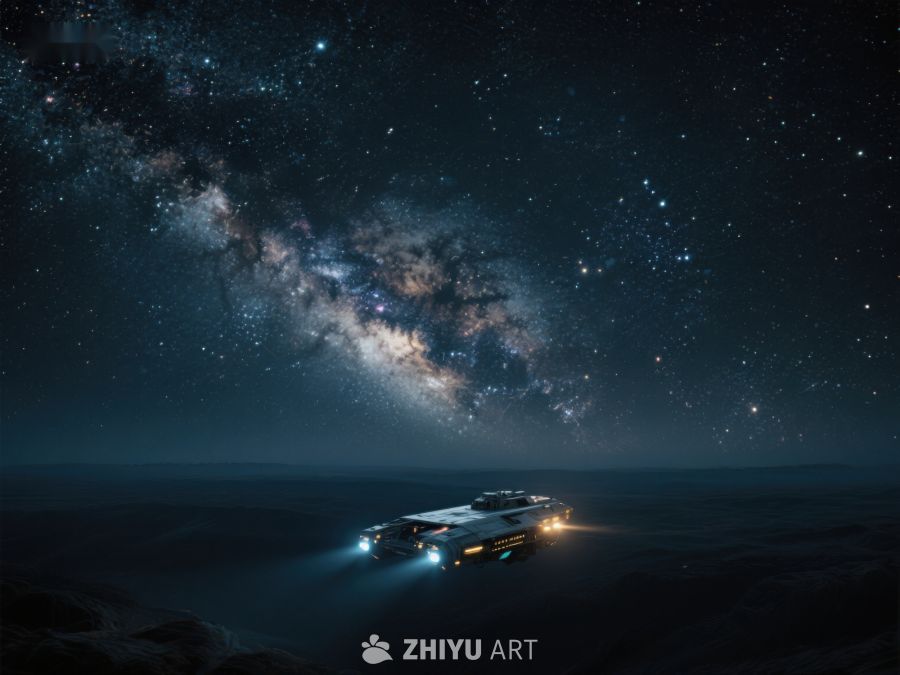 夜空下的未来车辆 382