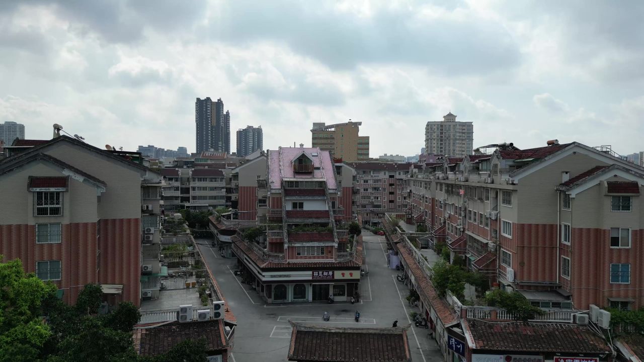 航拍福建漳州古城