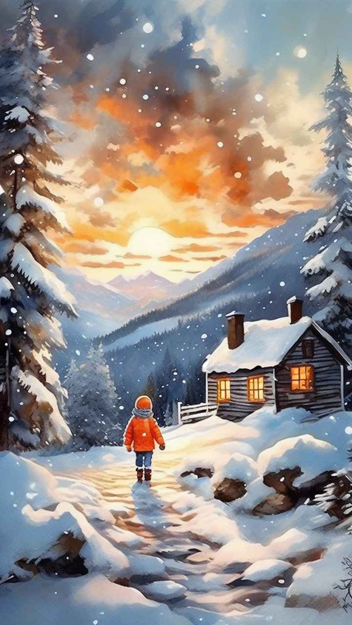 插画冬季背景图 66