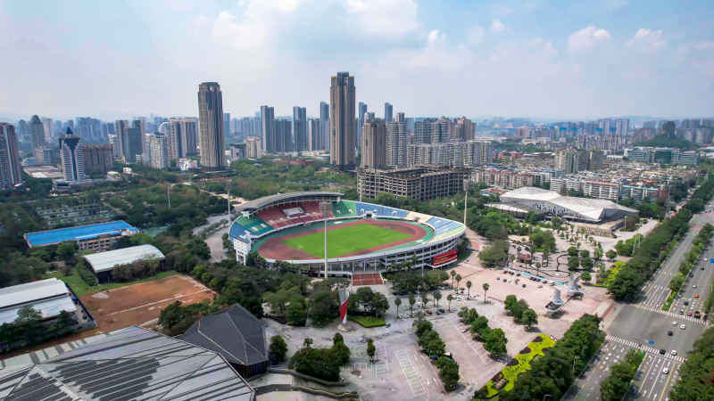 广西柳州城市风光航拍摄影图