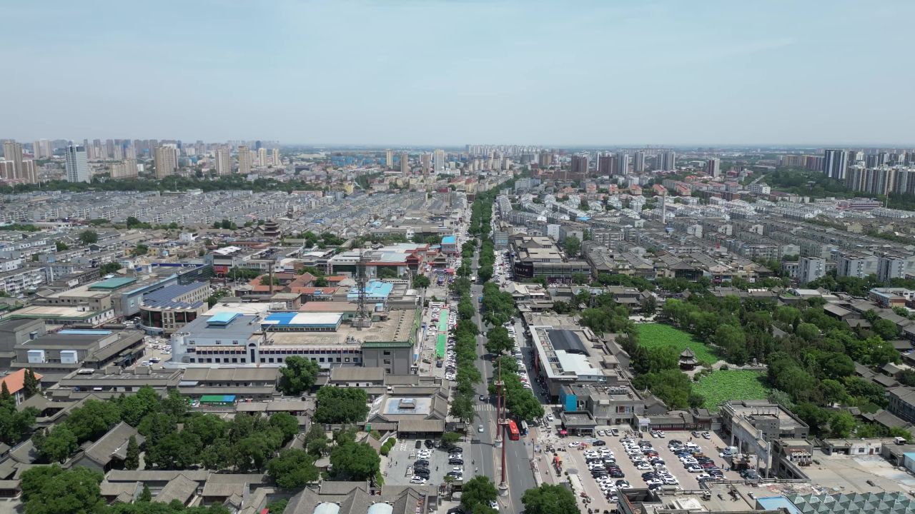  河北保定城市风光航拍