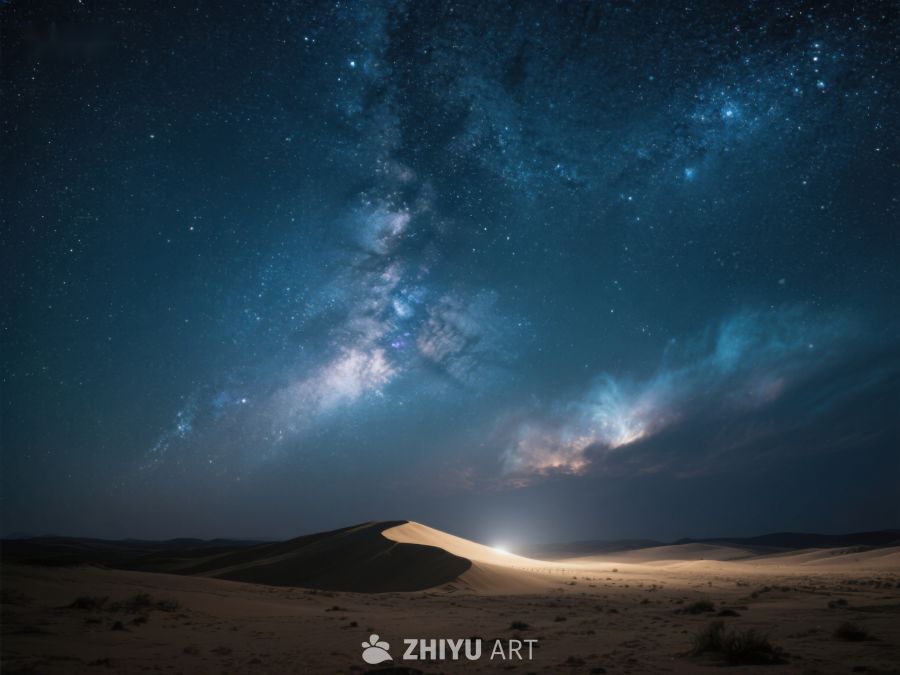 沙漠夜空下的银河美景 108