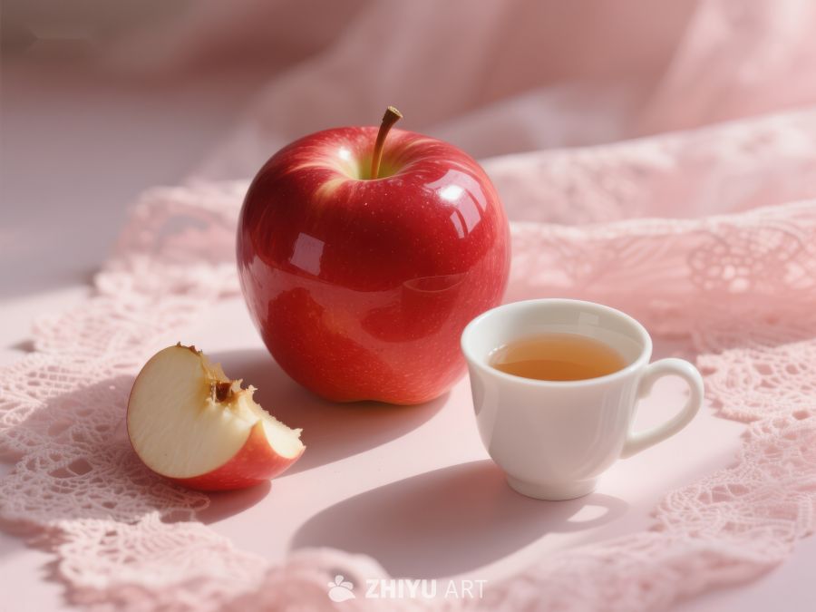 红苹果与茶杯的静谧时光 107