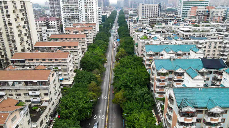 福建漳州城市风光航拍图 