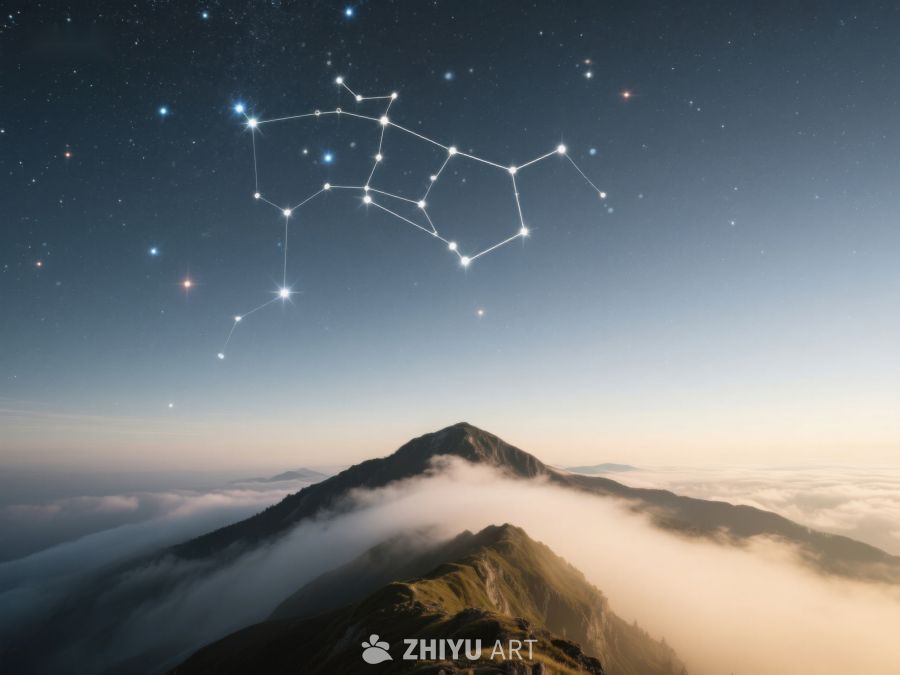 星空下的山峰与云海 199