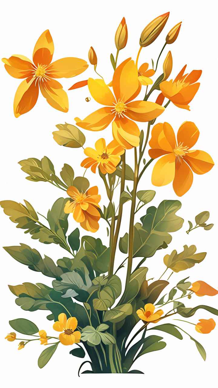 迎春花春季插画 2