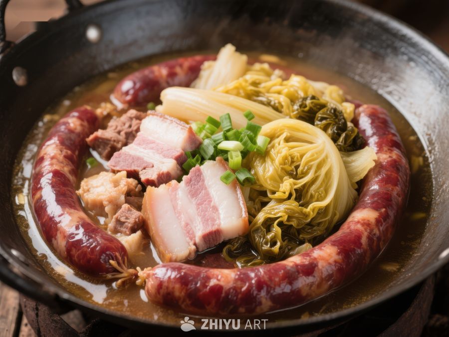 香肠白菜炖肉热锅 1247