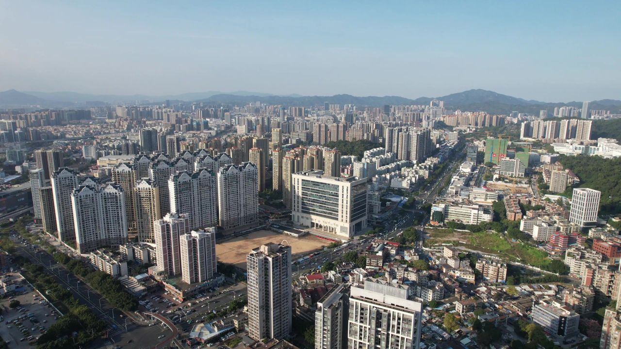广东珠海城市风光交通建筑航拍