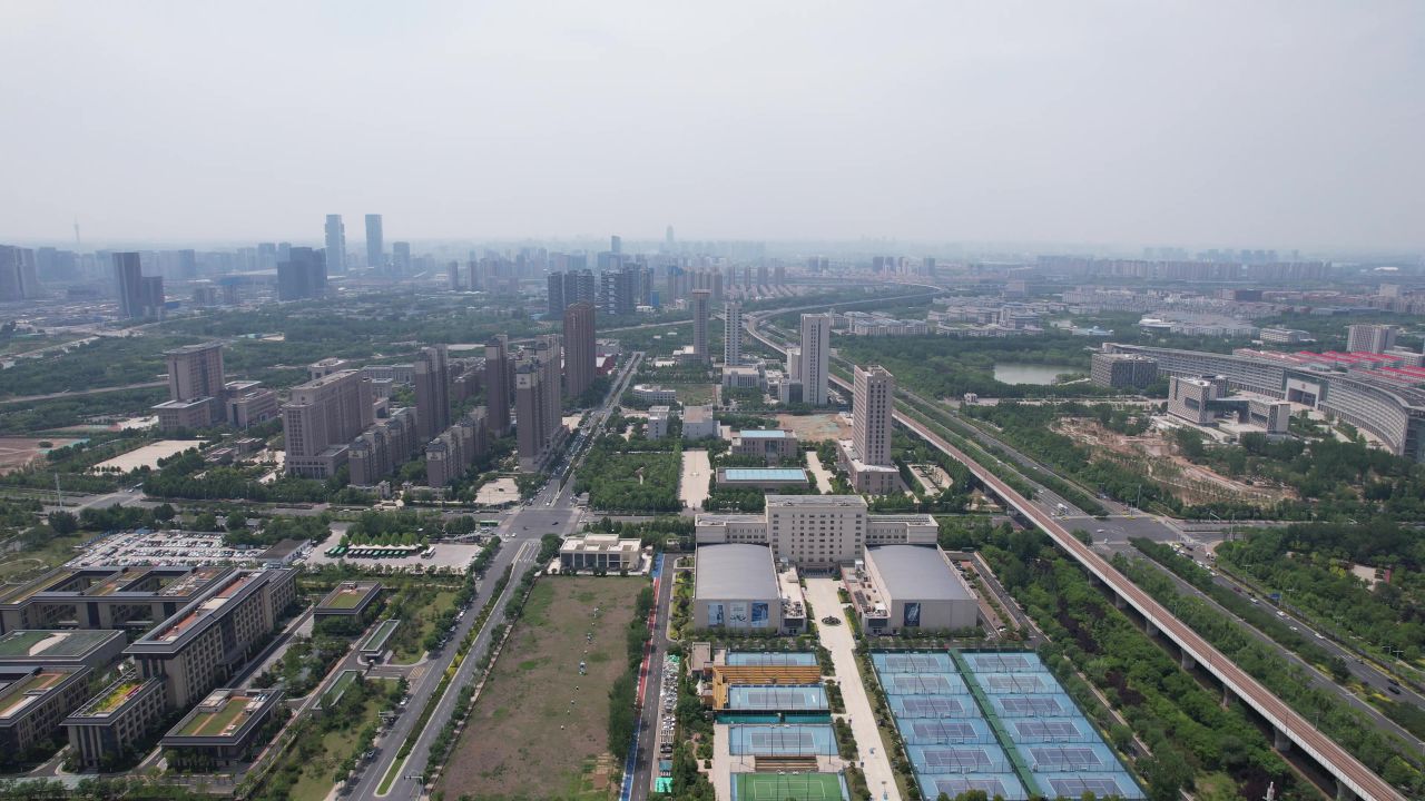 河南郑州城市风光航拍