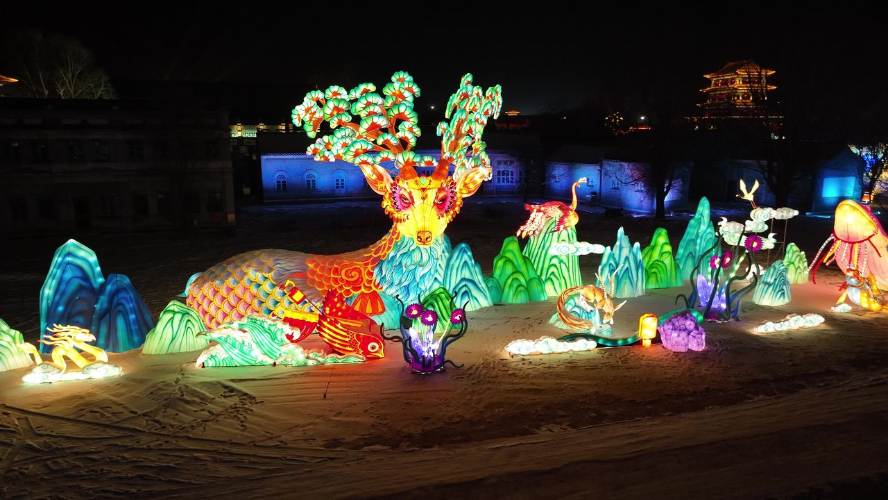 新年灯展 元宵节灯会 花灯 庙会灯会