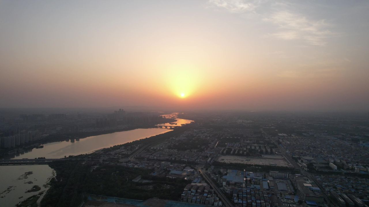 河南洛阳城市风光旅游景区航拍