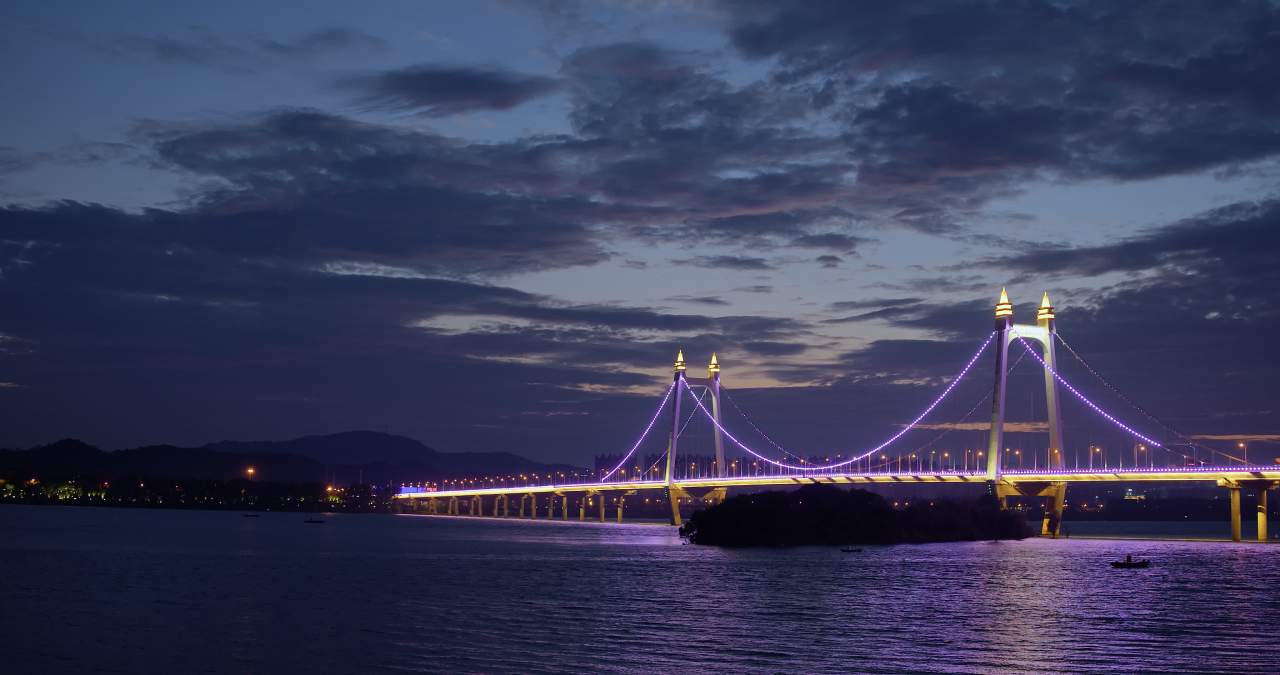 湖南长沙城市夜景风光