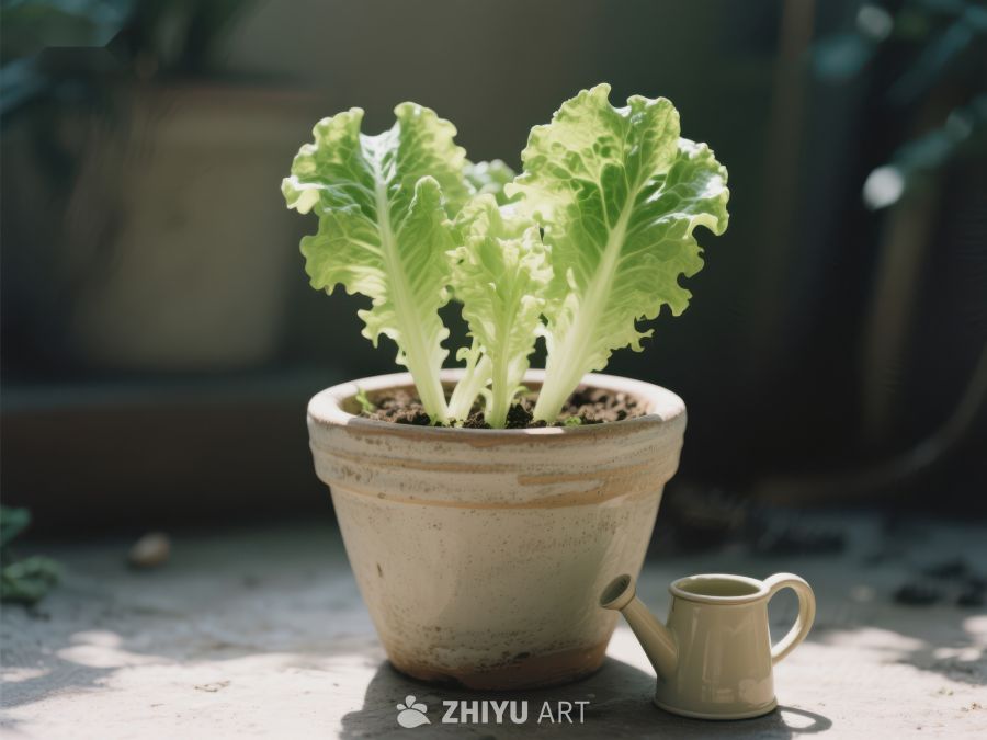 盆栽生菜与小水壶 287