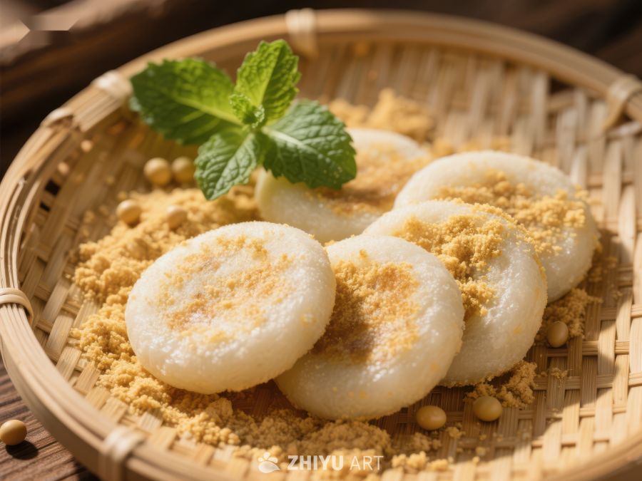 传统糕点：芝麻馅糯米饼 140