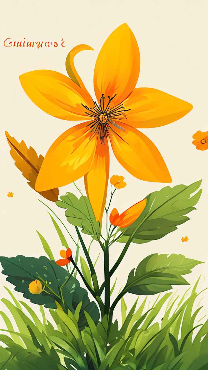 迎春花春季插画 27