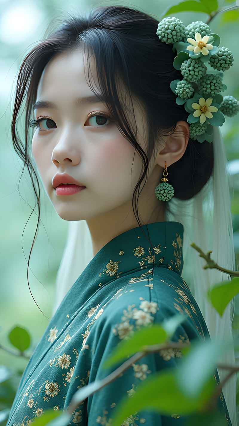 森林系列五颜六色古风艺术美女 59