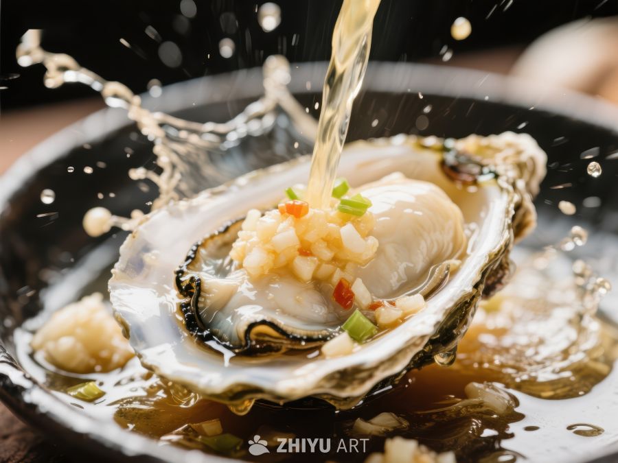 生蚝淋汁，美味瞬间