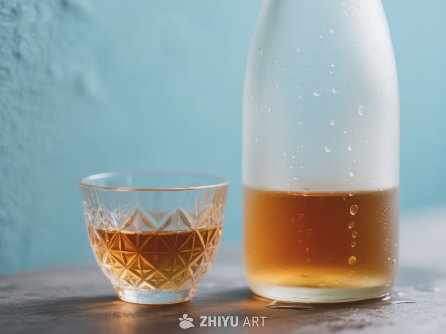 琥珀色饮品与玻璃瓶 41