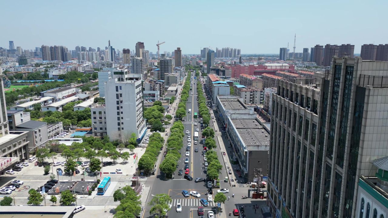 航拍许昌交通大道