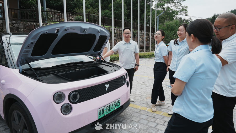 团队探讨新能源汽车技术