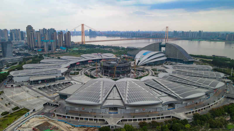 湖北武汉城市风光航拍摄影图