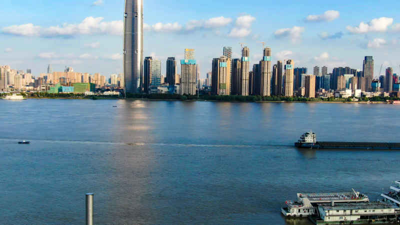 湖北武汉城市风光航拍摄影图