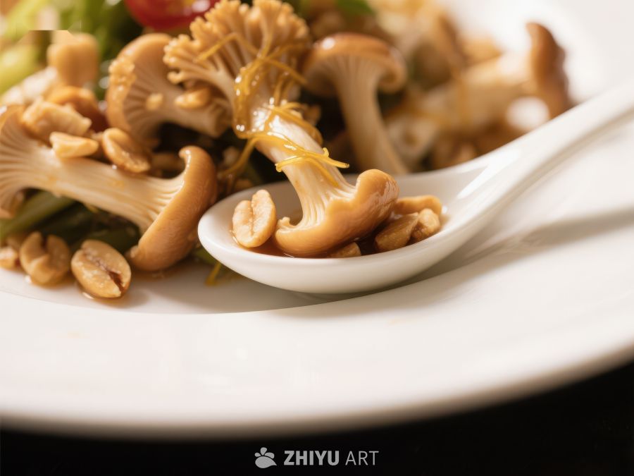 鲜美菌菇配坚果，精致摆盘 1519