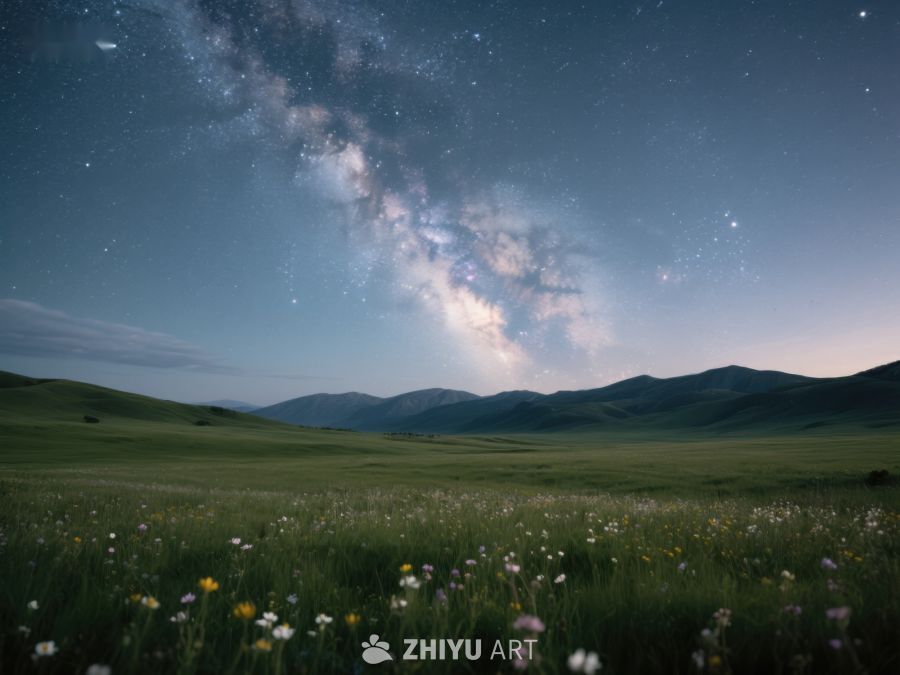 星空下的草原夜景 167
