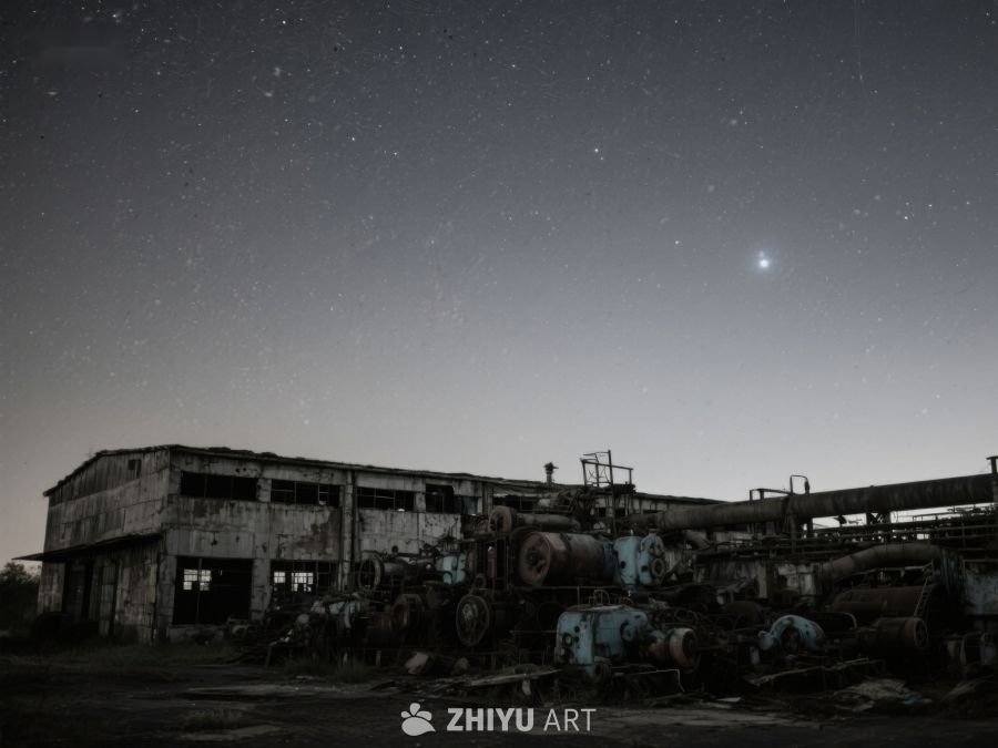 夜空下的废弃工厂 309