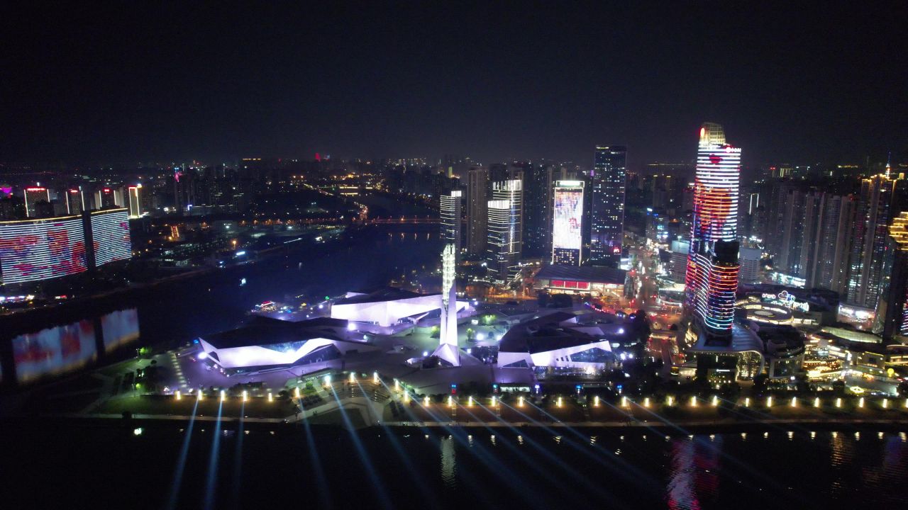 湖南长沙城市风光地标建筑航拍 