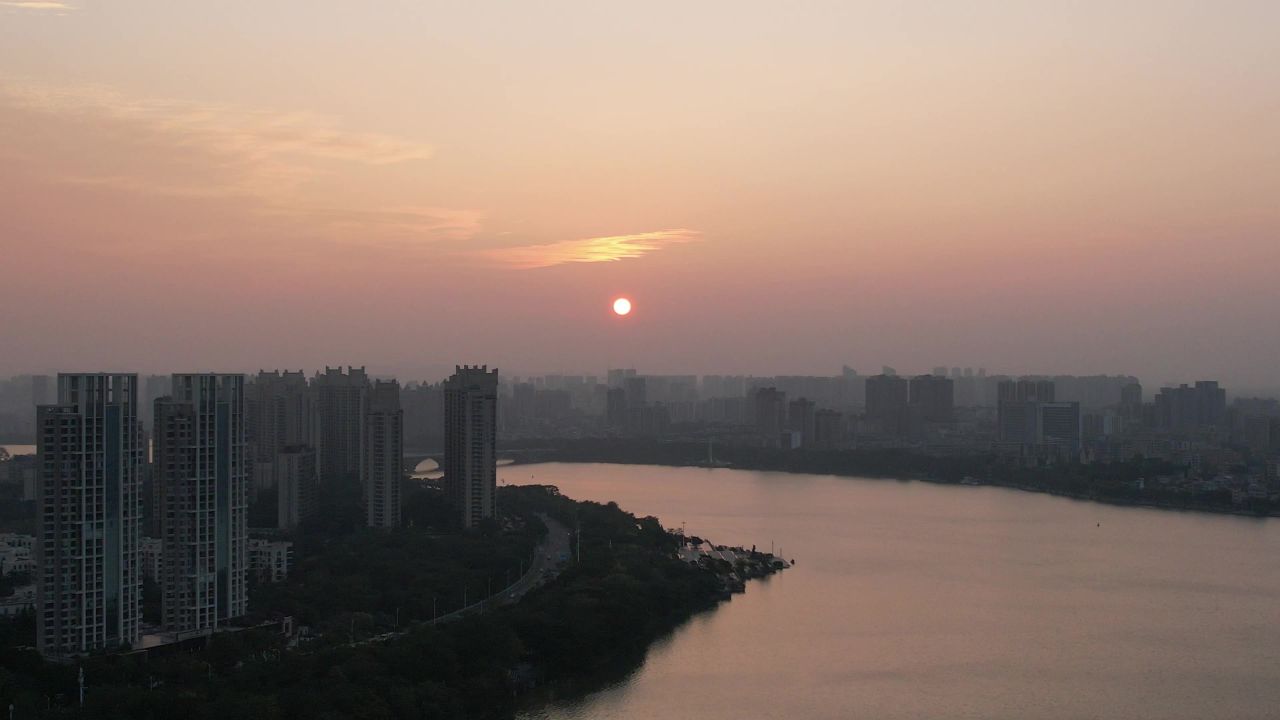广东惠州城市风光航拍 
