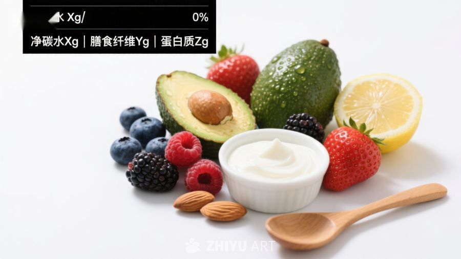 健康食品组合：酸奶、水果与坚果 131