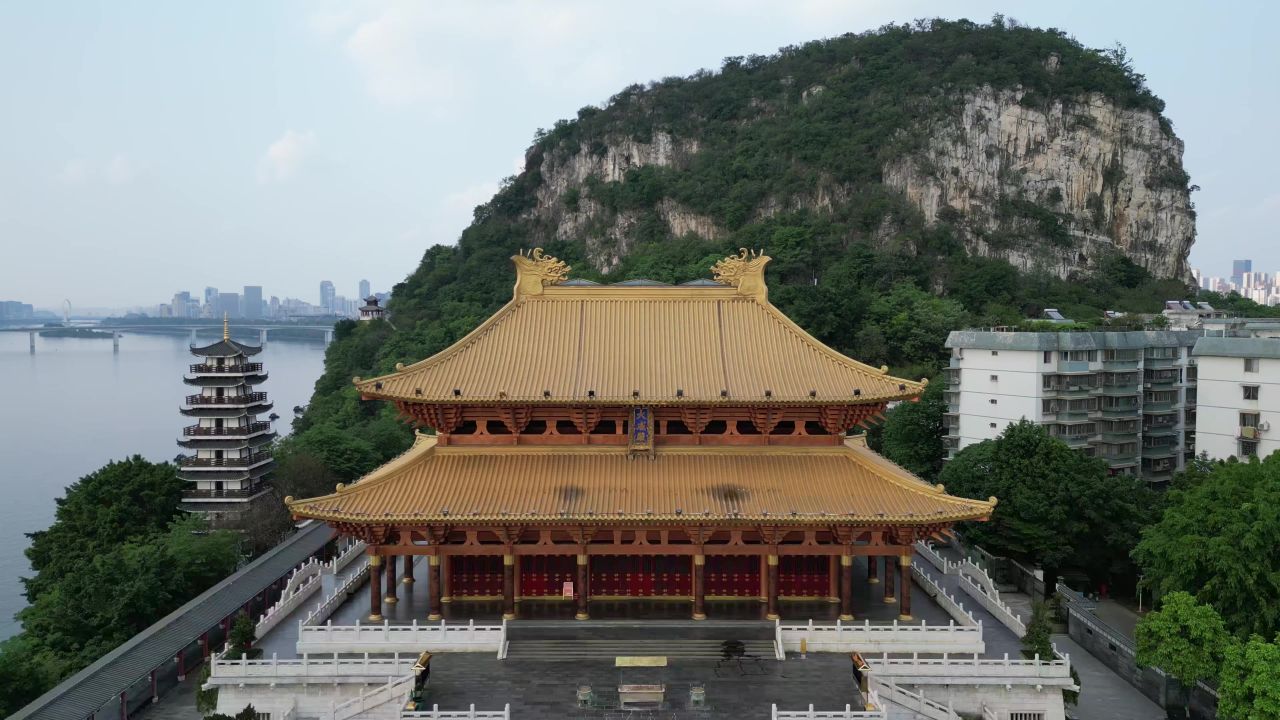 广西柳州文庙航拍