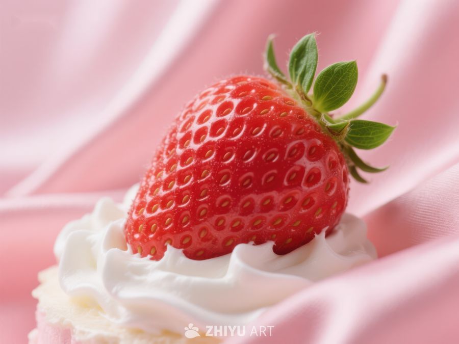 草莓奶油甜点特写 27