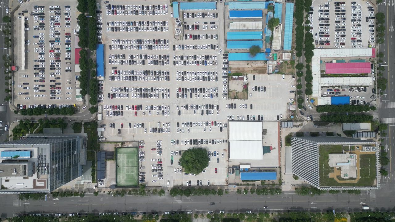 河南郑州城市风光航拍 