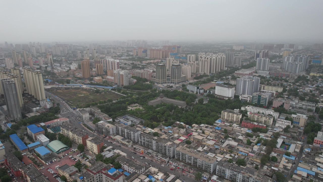 河北邢台城市风光航拍