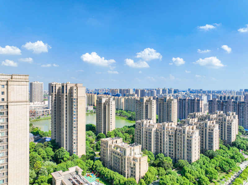 航拍昆山城市风光建筑大景 45