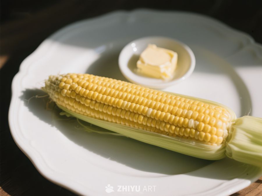 盘中玉米配黄油，简约美食 291