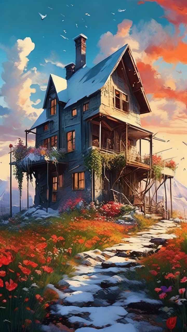 充满活力的绿洲在它的后院各种花 84