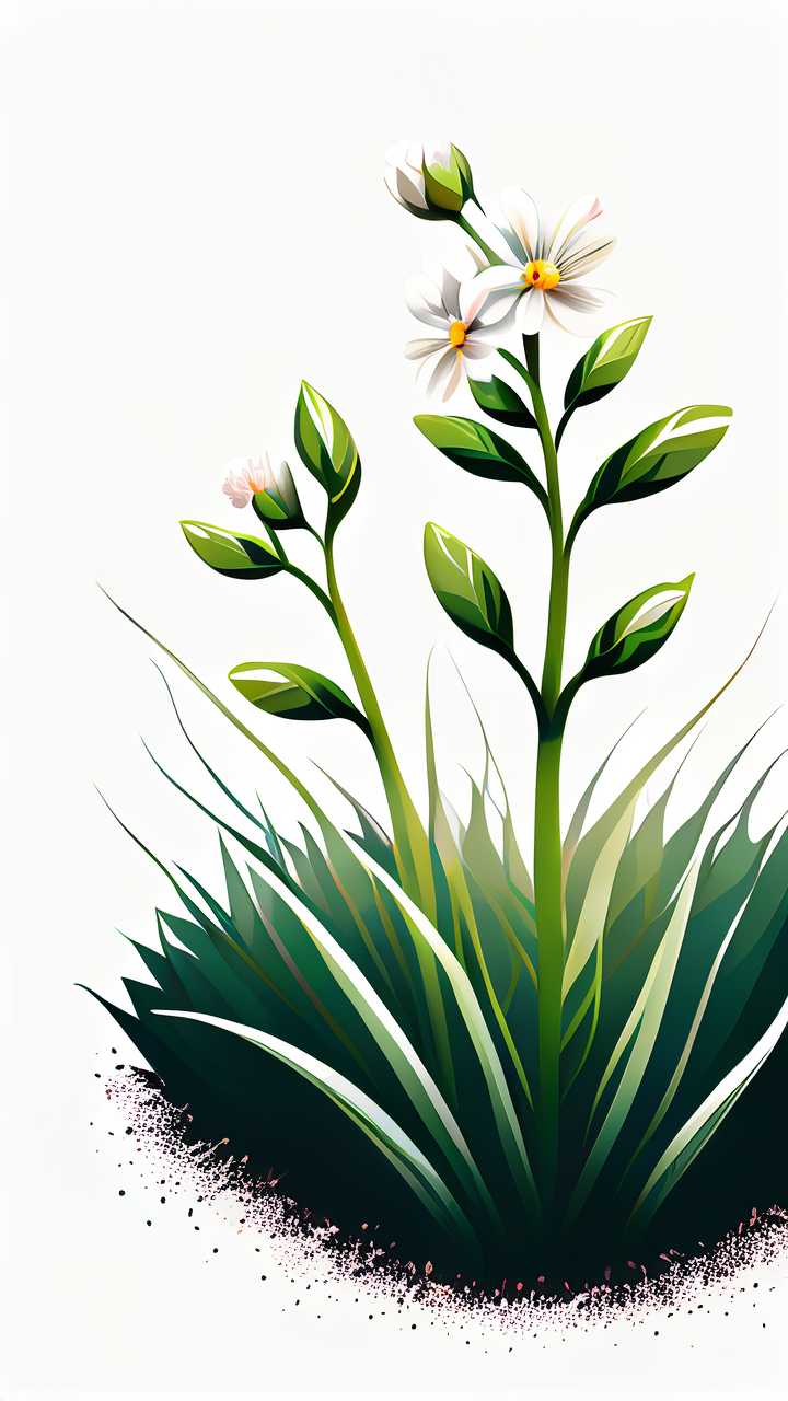 小花白色背景