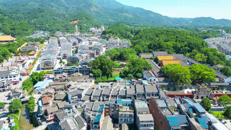 航拍湖南衡阳南岳区南岳大庙5A景区 