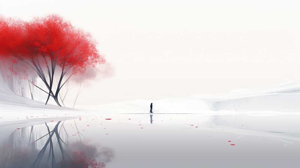 浅白色唯美意境背景图99