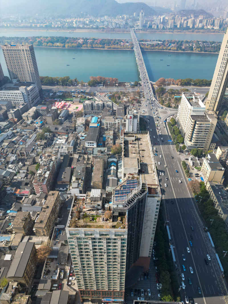 湖南长沙城市风光航拍摄影图