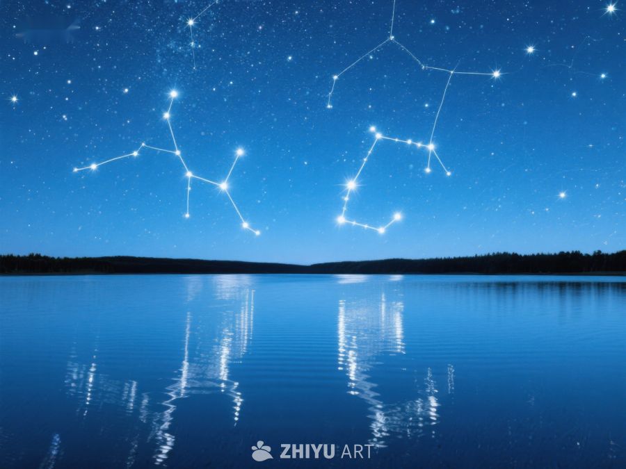 夜空星座映湖面 409