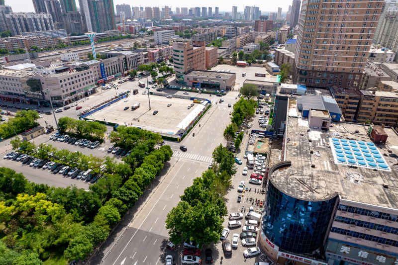 河北衡水火车站航拍摄影图