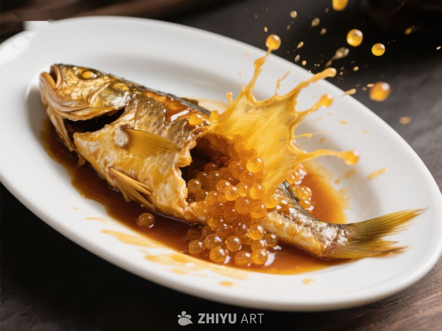 酱汁飞溅的烤鱼美食 274